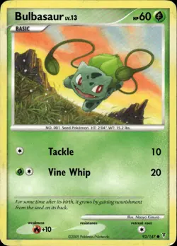 Bulbasaur Common Supreme Victors 93 Grass Pokemon Card - Image 1