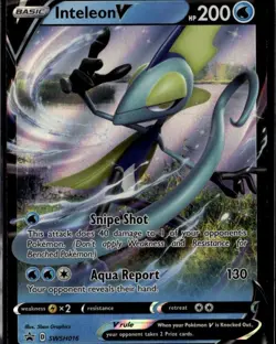 Inteleon V Promo SWSH: Sword & Shield Promo Cards SWSH016 Water Holo Pokemon Car - Image 1