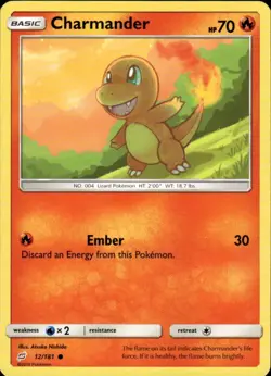 Charmander 12 Common SM Team Up 12/181 Fire Pokemon Card - Image 1
