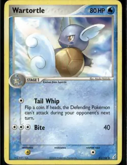 Wartortle 043/100 Uncommon Crystal Guardians 43/100 Water Pokemon Card - Image 1