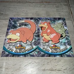 Pokemon Topps Chrome Slowpoke #79 & Slowbro #80 TV Animation Card Lot - Image 2