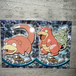 Pokemon Topps Chrome Slowpoke #79 & Slowbro #80 TV Animation Card Lot - Image 3
