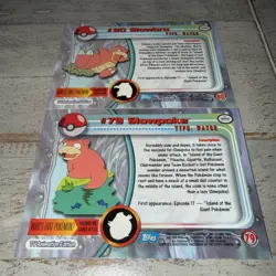 Pokemon Topps Chrome Slowpoke #79 & Slowbro #80 TV Animation Card Lot - Image 4