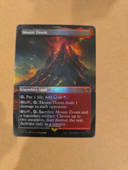 Mount Doom (Borderless Foil)- Universes Beyond: The Lord of the Rings- Card #343 - Image 1