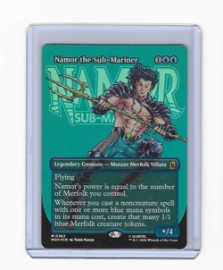 Magic The Gathering Marvel Namor The Sub-Mariner Boarderless Holo Foil Card #362 - Image 1