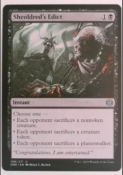Sheoldred's Edict 108 Uncommon Phyrexia: All Will Be One Magic: The Gathering NM - Image 1