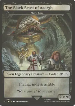 MTG The Black Beast of Aaargh (1681) *Foil* Secret Lair: Monty Python NM - Image 1