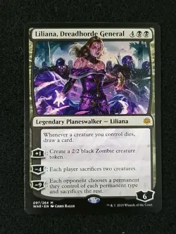 MTG Liliana, Dreadhorde General #097/264 War Of The Spark Magic NM/Packed Fresh - Image 1