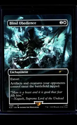 2022 MTG Magic The Gathering SLD Secret Lair Borderless #1030 Blind Obedience - Image 1