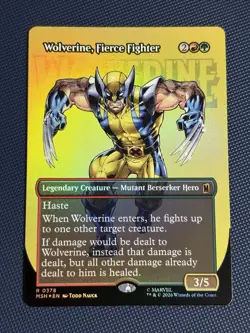 Wolverine, Fierce Fighter (Borderless) Marvel Super Heroes Foil - Image 1