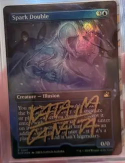 MTG Spark Double (Anime Borderless) Foil Signed Katana Canata Artist Proof - Image 2