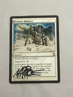 MTG Restore Balance Artist Proof Sketch and Signature Signed Poole - Image 1