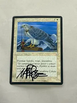 MTG Spanish Kjeldoran Skycaptain Artist Proof and Signature Signed Poole - Image 1