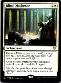 Blind Obedience 57 Rare Commander 2017 MTG Near Mint - Image 1
