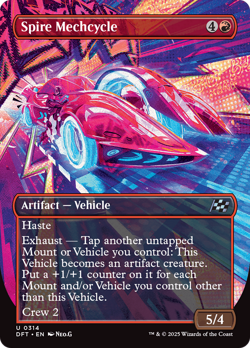 x1 Spire Mechcycle DFT Aetherdrift MTG 314 UNCOMMON BORDERLESS M/NM 1x - Image 1