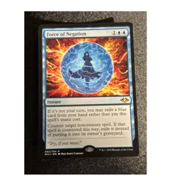 Wizards of the Coast Force of Negation Instant Modern Horizons 2019 Blue Rare - Image 1