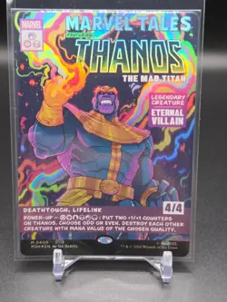 MTG Thanos, the Mad Titan 0400 Marvel Super Heroes (MSH) Foil Showcase Mythic - Image 1