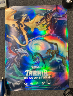 NEW Magic the Gathering Tarkir Dragonstorm Promo POSTER Foil TDM MTG FREE SHIP - Image 1