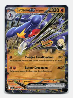 Carte Pokemon Carchacrok EX De Cynthia 111/217 ME2.5 Heros Transcendants FR ASC2 - Image 1