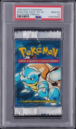 Pokemon Booster Tortank Base Set Edition 1 PSA 10 New Sealed GEM MINT 🇫🇷🔥 - Image 3