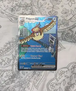 Pokemon Pidgeot ex 225/197 SV03 Obsidian Flames Full Art Holo 280 HP EN - Image 1