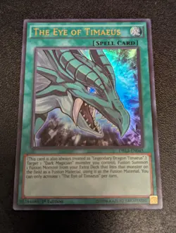 Yugioh TCG The Eye of Timaeus DRL3-EN045 1st Edition Dragons of Legend (LP) - Image 1