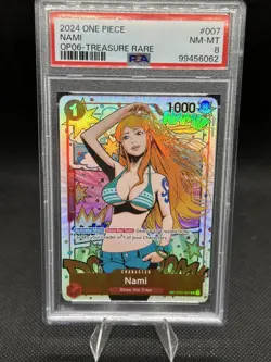 PSA 8 2024 One Piece Wings Of The Captain Nami Treasure Rare ST01-007 - Image 1