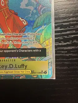 MONKEY D LUFFY - One Piece OP07-109 - TR Treasure Super Rare SR - Two Legends - Image 4