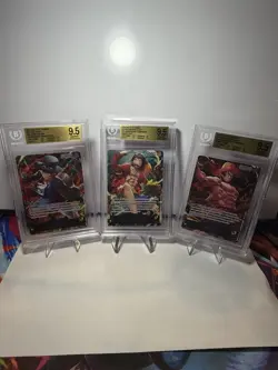 Bandai One Piece 2024 WINNER Promos BGS 9.5 Lot of 3 Sabo Luffy Ace Foil ENG - Image 1