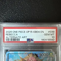 2026 ONE PIECE OP15-EB04-ADVENTURE ON KAMI'S ISLAND ALTERNATE ART REBECCA PSA 10 - Image 2