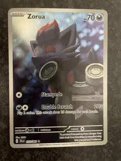 Pokemon TCG Zorua 075/064 Shrouded Fable Illustration Rare Holo Full Art - Image 1