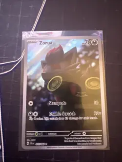 Pokemon TCG Zorua 075/064 Shrouded Fable Holo Illustration - Image 1