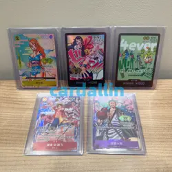 2024 One Piece Chinese Card Game 2nd Anniversary Set of 5pcs nami zoro luffy uta - Image 1