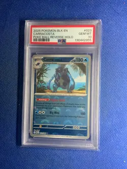 Pokemon TCG Carracosta Card 023/086 Poke Ball Pattern Sv: Black Bolt Psa 10 - Image 1