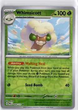 Whimsicott 008/131 Reverse Holo Pokemon TCG Prismatic Evolution Trading Card TCG - Image 2