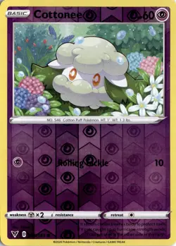 Cottonee 075/185 SWSH04: Vivid Voltage Pokemon Card TCG - Image 1