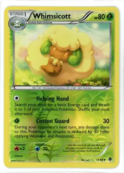 Whimsicott Reverse Holo 11/98 Emerging Powers Pokemon Card - Image 1