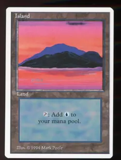 MINT Summer Magic Island {Pink Sky} ~ VintageMTG/Magic ~ RARER THAN ALPHA!!! - Image 1