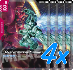 4x Overwhelming Pressure GD04-109 Rare Phantom Aria GD04 Gundam Card Game NM - Image 1