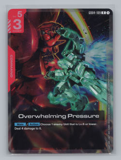 4x Overwhelming Pressure GD04-109 Rare Phantom Aria GD04 Gundam Card Game NM - Image 2