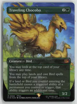 Traveling Chocobo (Borderless) (Chocobo Track Foil) NM 568 FINAL FANTASY MTG - Image 1