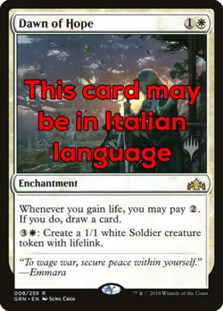 MTG DAWN OF HOPE EXC - ALBA DI SPERANZA - GRN PP - MAGIC - Image 1