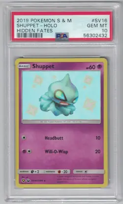 Shuppet-Holo Pokemon 2019 Pokemon Sun & Moon Hidden Fates #SV16 - Image 1
