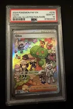 Pokemon Clive 236/091 SV Paldean Fates SIR Holo PSA 10 - Image 1