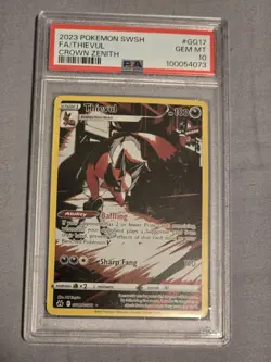 2023 POKEMON SWORD & SHIELD CROWN ZENITH #GG17 FULL ART/THIEVUL PSA 10 - Image 1