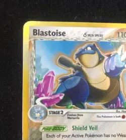 Pokemon TCG Blastoise Rare Delta Species 2/100 Crystal Guardians LP/MP Condition - Image 3