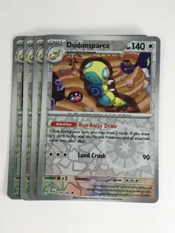 Pokemon TCG Temporal Forces 4x Playset Reverse Holographic Dudunsparce 129/162 - Image 1