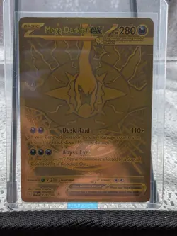 Mega Darkrai EX 120/084 Hyper Rare Gold Full Art Pokemon TCG English Pitch Black - Image 1
