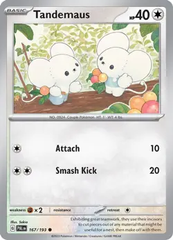 TANDEMAUS (COSMOS FOIL) 167/193 HOLO POKEMON MP SEKIO - Image 4