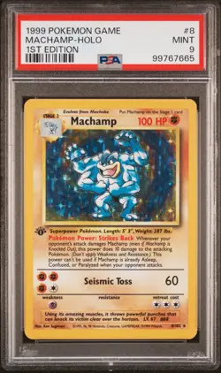 Machamp Holo 1st Edition PSA 9 1999 Pokemon Base Set #8 - Image 1